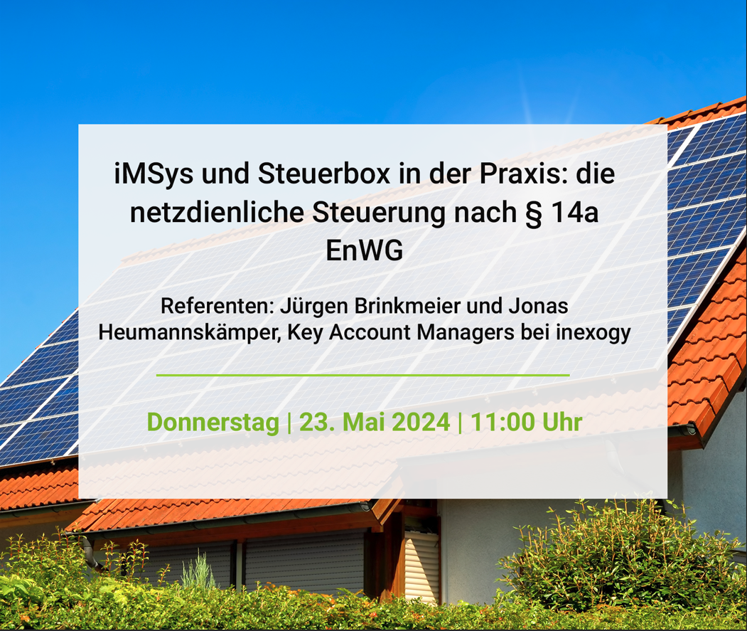 Kostenloses Live-Webinar am 23. Mai für Solarteure: Praxiswissen zur Steuerung gemäß §14a EnWG